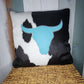 Leather throw pillows