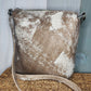 White and brown Leather Crossbody