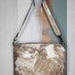 White and brown Leather Crossbody