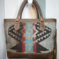 Native design oversized handbag