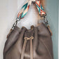 Large brown bucket bag