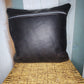 Leather throw pillows