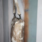 White and brown Leather Crossbody