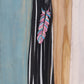 Fringe bag charm with pink feather